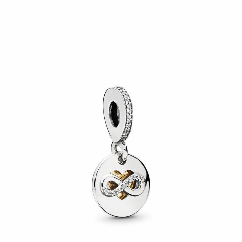 Pandora Heart of Infinity Dangle Charm Outlet NZ, Two Tone (643871-FDL)